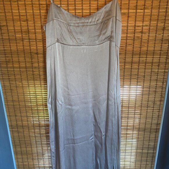 Dissh Dress Gigi Pewter Satin Maxi Dress - Picture 4 of 6